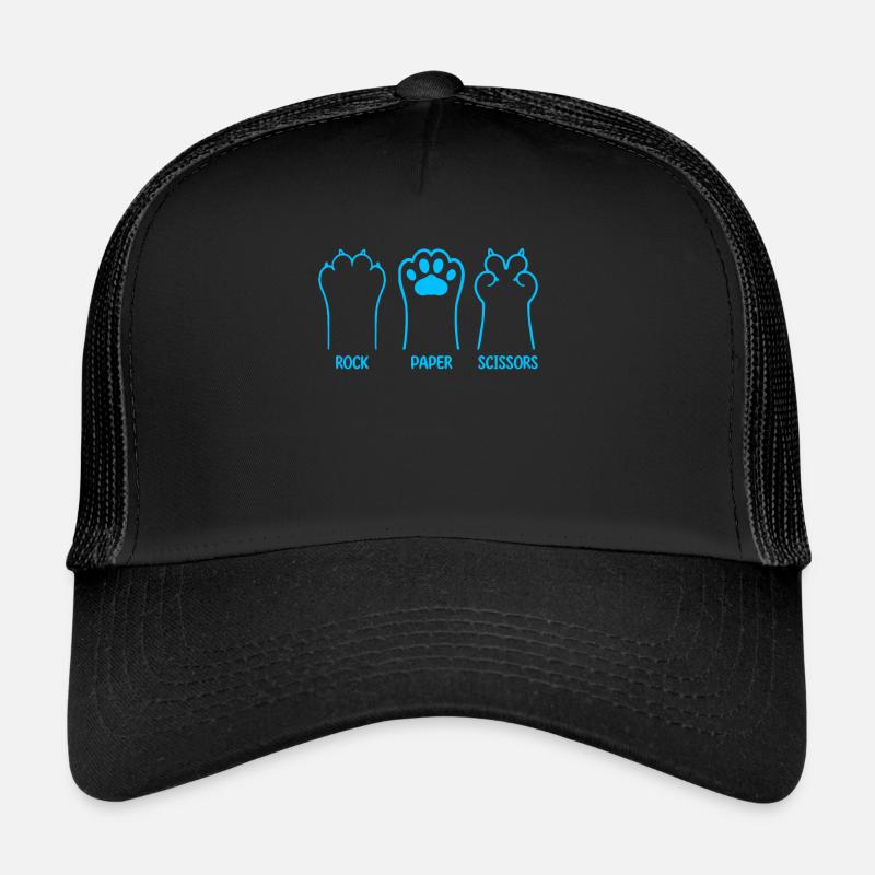 Pierre Papier Ciseaux Jeu De Main Drôle Chat Enfants Casquette trucker 