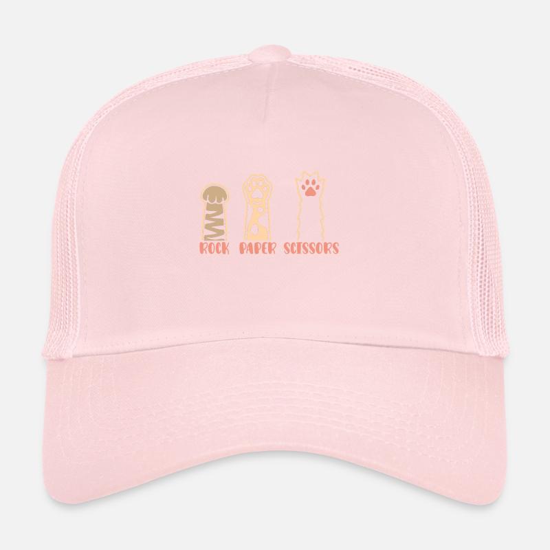 Pierre Papier Ciseaux Jeu De Main Drôle Chat Enfants Casquette trucker 