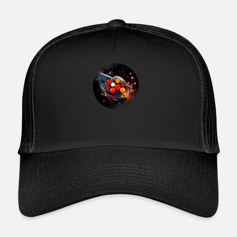 Jeu de snooker, table de snooker, boules de snooker, Vintage Casquette trucker 