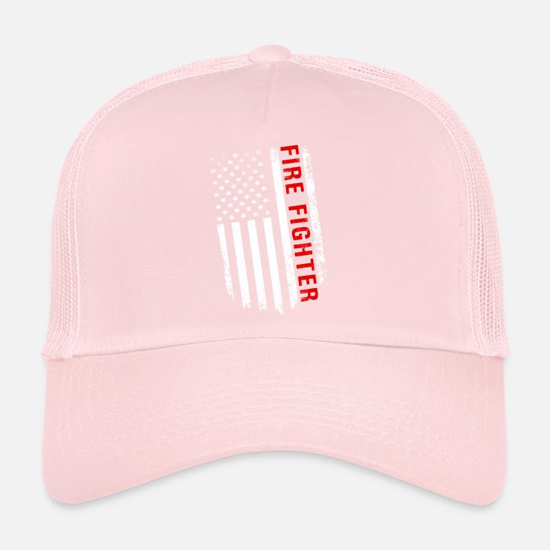 Drapeau américain des pompiers forestiers des États-Unis Casquette trucker 