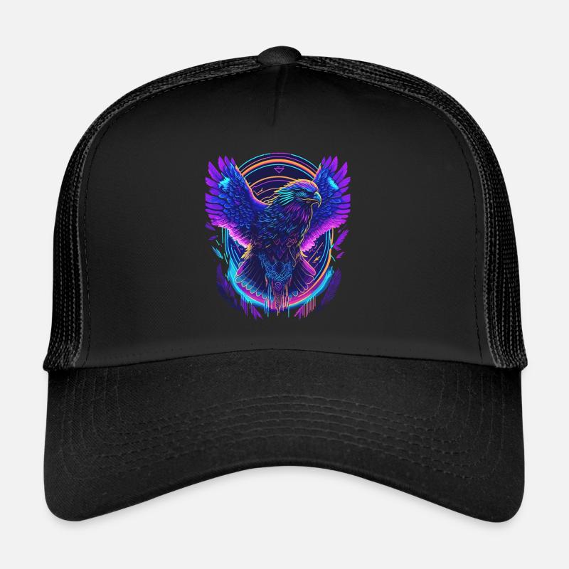 Aigle volant Synthwave Casquette trucker 