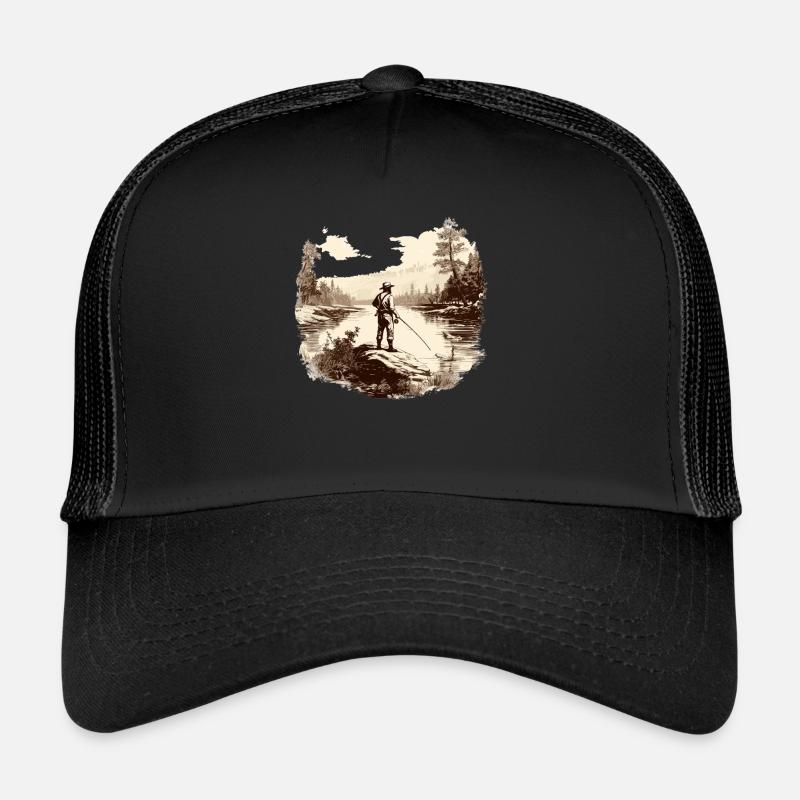 Pêcheur de truite Pêche à la mouche Pêche sportive Casquette trucker 
