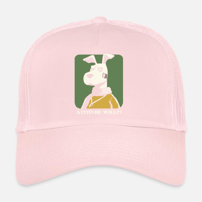 An angry dog with attitude Trucker Cap