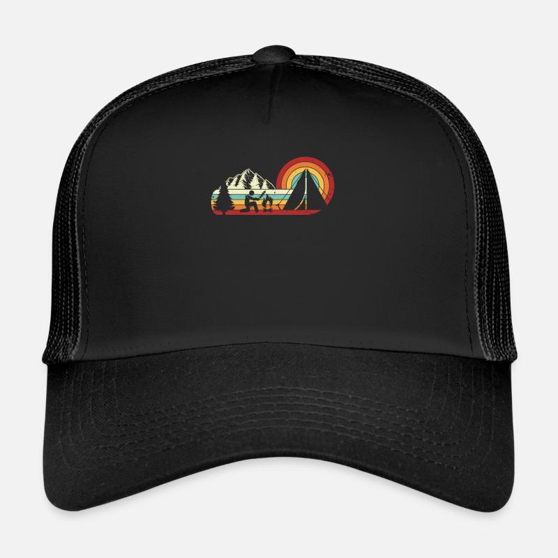 Rétro Glamping Camping Tentes Camper Camping Casquette trucker 
