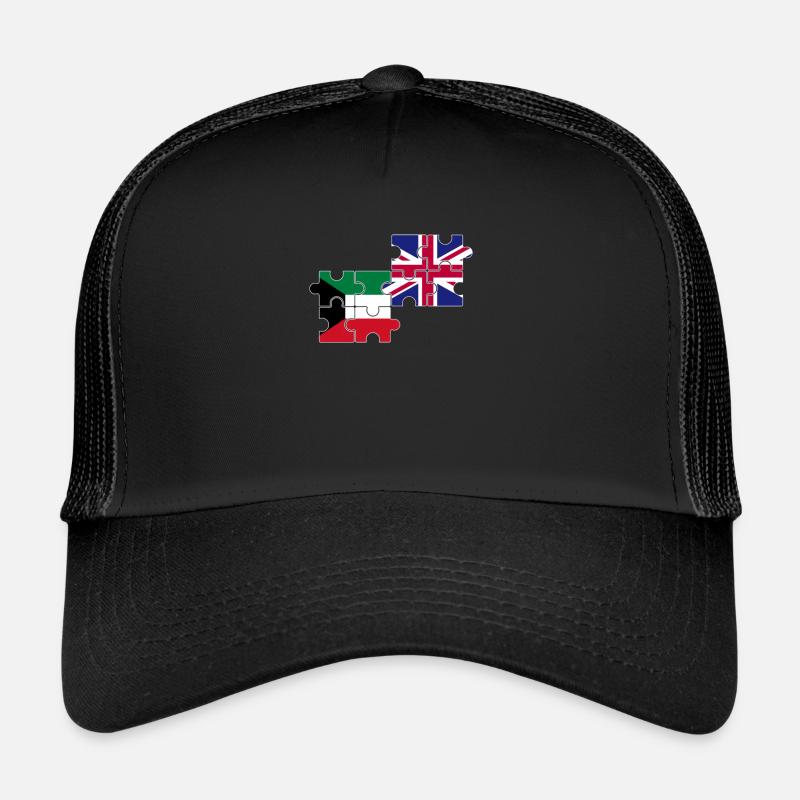 Kuwait UK Flag British Kuwaiti Trucker Cap