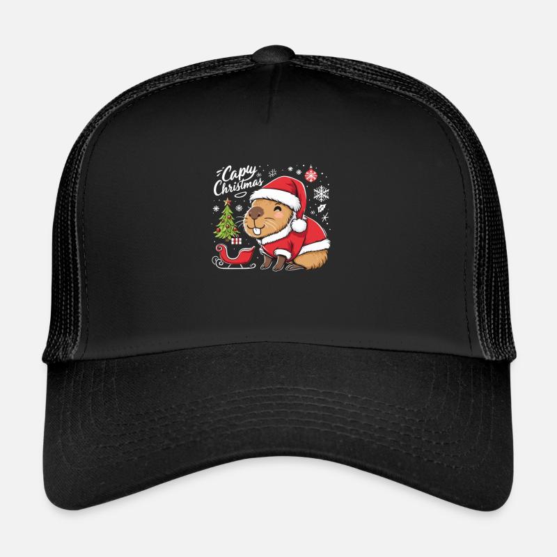 Capybara Weihnachtsbaum Weihnachtsmann Trucker Cap