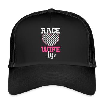 Race Woman Racing Quotes Car Racer Driver - Trucker Cap - black/black - Front