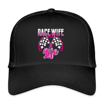Race Woman Racing Quotes Car Racer Driver - Trucker Cap - black/black - Front
