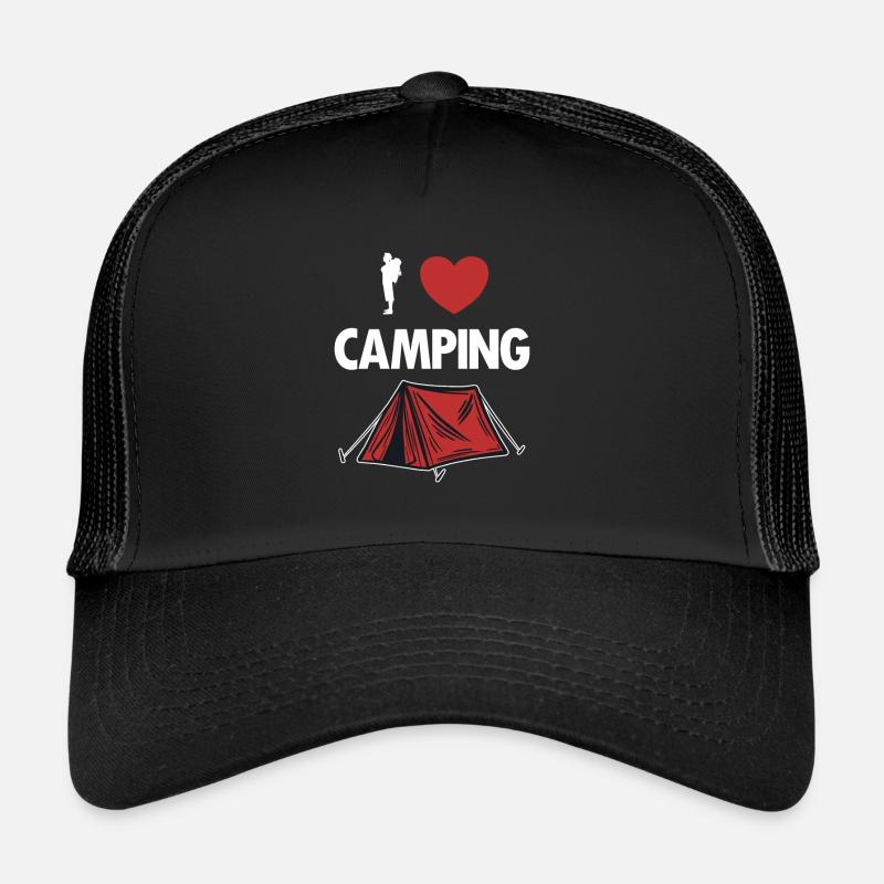 J’aime le camping Glamping Tentes de camping Casquette trucker 