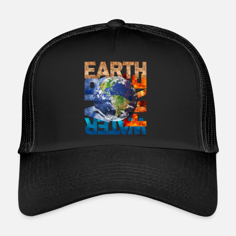 OnlyOneEarth - Trucker Cap - Schwarz/Schwarz