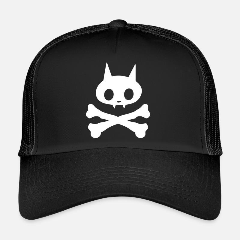 Skeleton Cat Trucker Cap