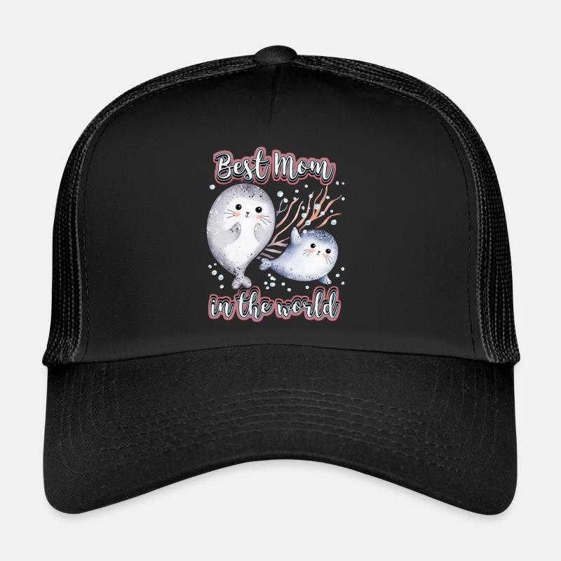 Best Mom In The World, Spruch Muttertag, Seehund Trucker Cap