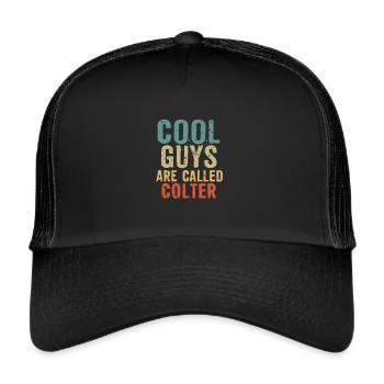 Cool guys are called Colter - Trucker Cap - Schwarz/Schwarz - Vorne