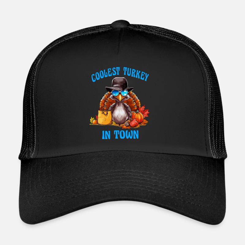 Frecher Truthahn ist der Coolste an Thanksgiving - Trucker Cap - Schwarz/Schwarz