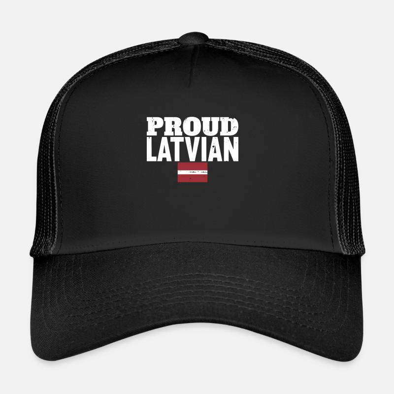 Fier letton Vintage letton letton drapeau letton Casquette trucker 
