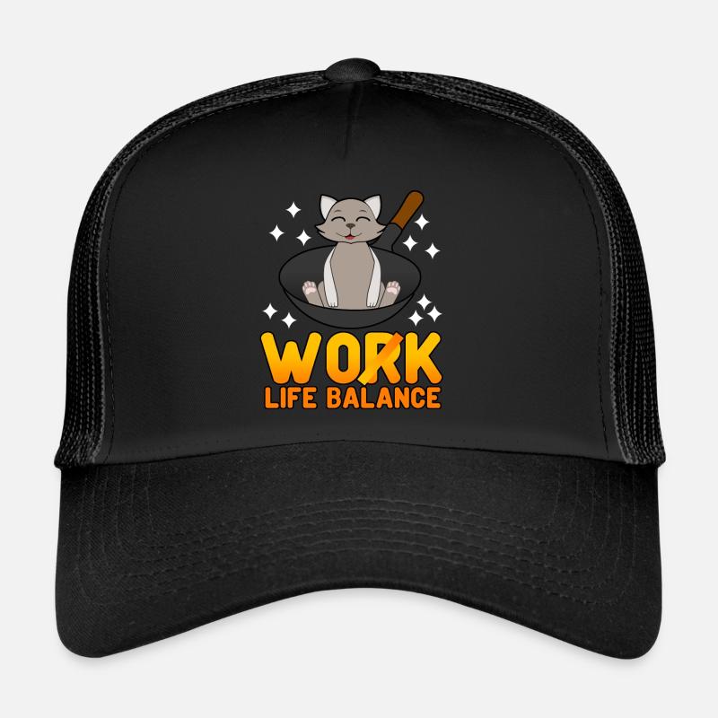 Wok Cat Cooking Trucker Cap