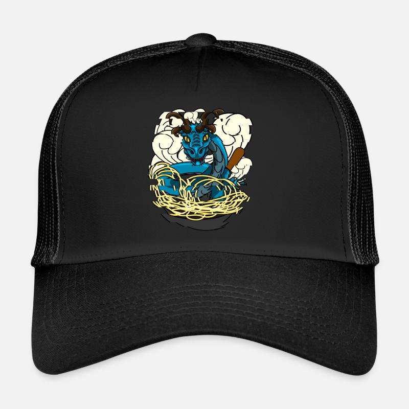 Wok Pan Dragon - Trucker Cap - Schwarz/Schwarz