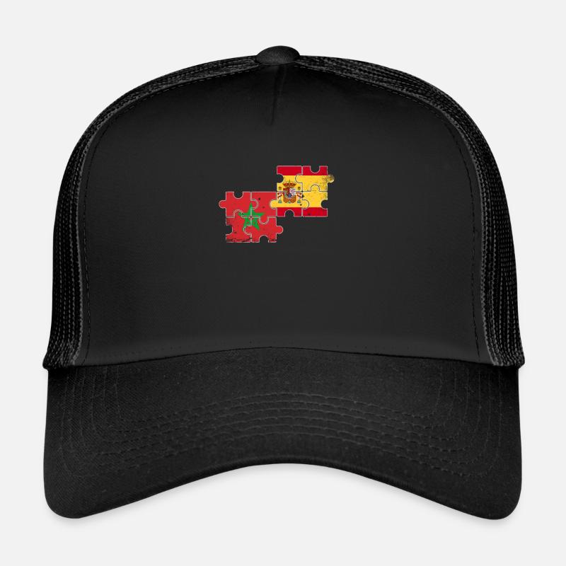 Maroc Espagne Vintage Drapeau Espagnol Marocains Casquette trucker 