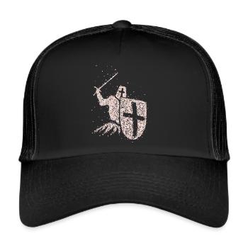 Knights Crusader Knights Templar Knight Armor - Trucker Cap - black/black - Front