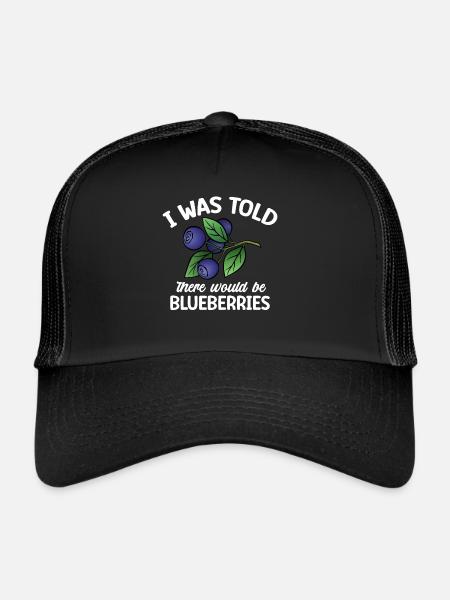 Myrtille, Fruits, Myrtille - Casquette trucker  - noir/noir - Devant