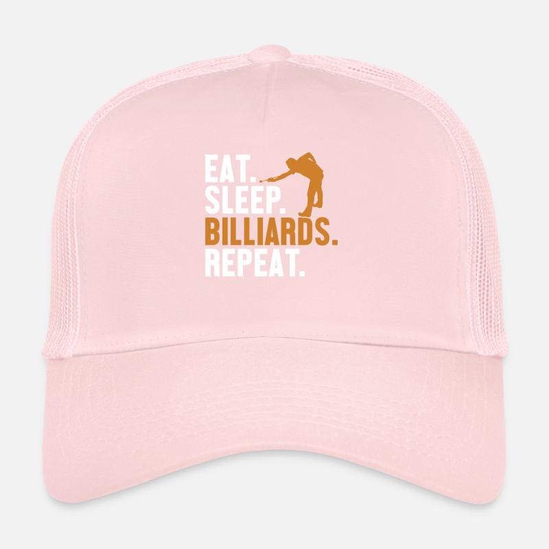 Eat Sleep Billiards Repeat Billiard Table Billiards Trucker Cap