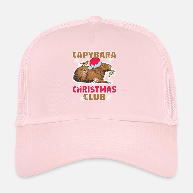 Capybara Neige Noël Capybara Hiver Casquette trucker 