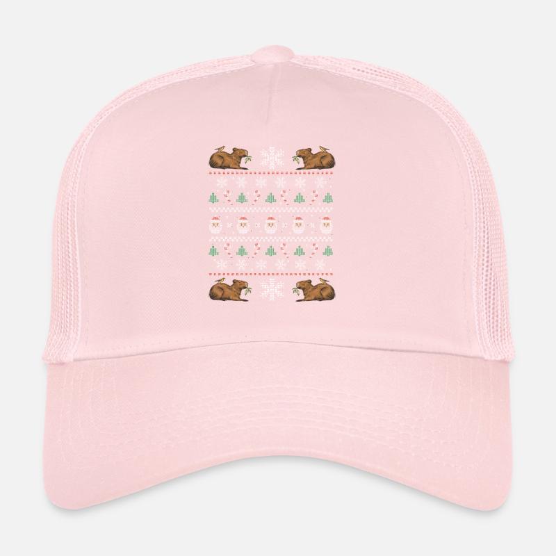 Noël Capybara Hiver Capybara Neige Casquette trucker 