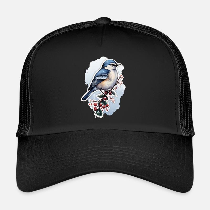 Vogel im Winter Trucker Cap