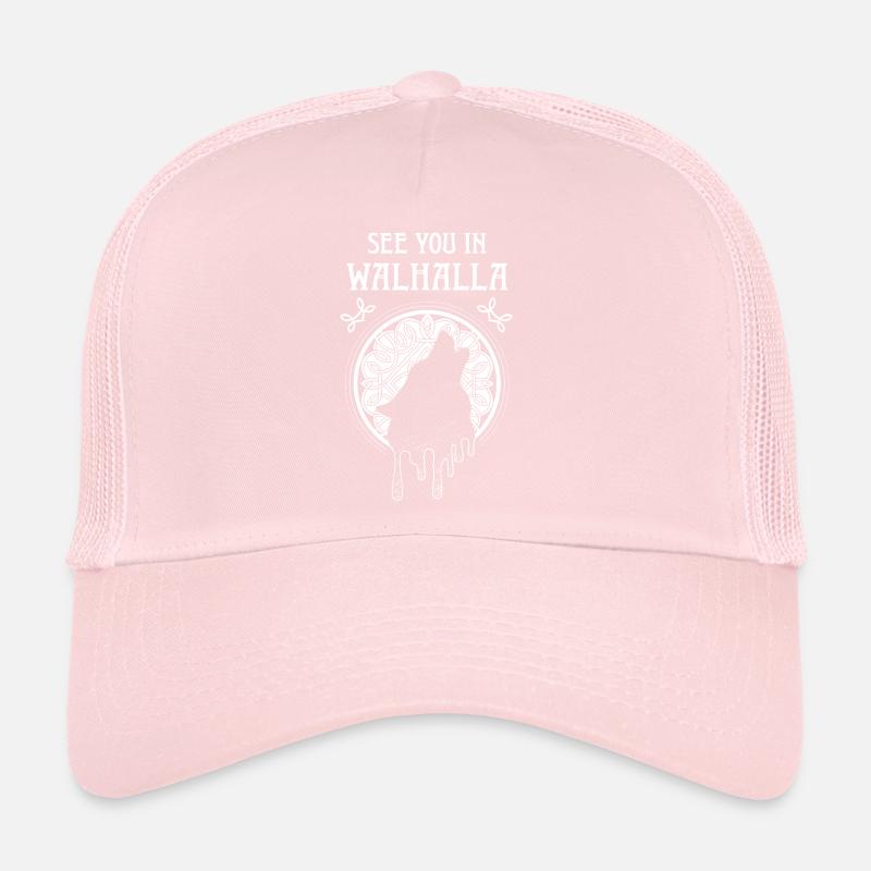 See you in Walhalla Wikinger Mittelaltermarkt Wolf Trucker Cap