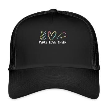 Cheerleadermädchen Cheerleading Jubel Jugend - Trucker Cap - Schwarz/Schwarz - Vorne