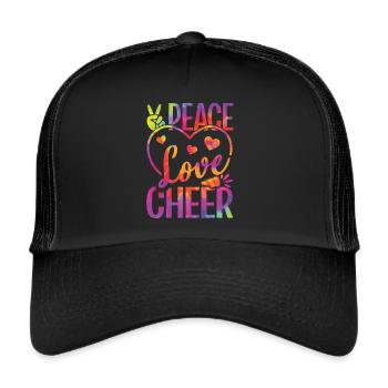 Cheerleadermädchen Cheerleading Jubel Jugend - Trucker Cap - Schwarz/Schwarz - Vorne