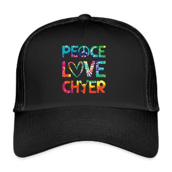 Cheerleadermädchen Cheerleading Jubel Jugend - Trucker Cap - Schwarz/Schwarz - Vorne
