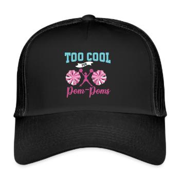 Cheerleadermädchen Cheerleading Jubel Jugend - Trucker Cap - Schwarz/Schwarz - Vorne