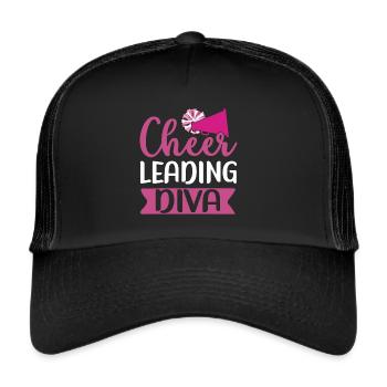 Cheerleadermädchen Cheerleading Jubel Jugend - Trucker Cap - Schwarz/Schwarz - Vorne