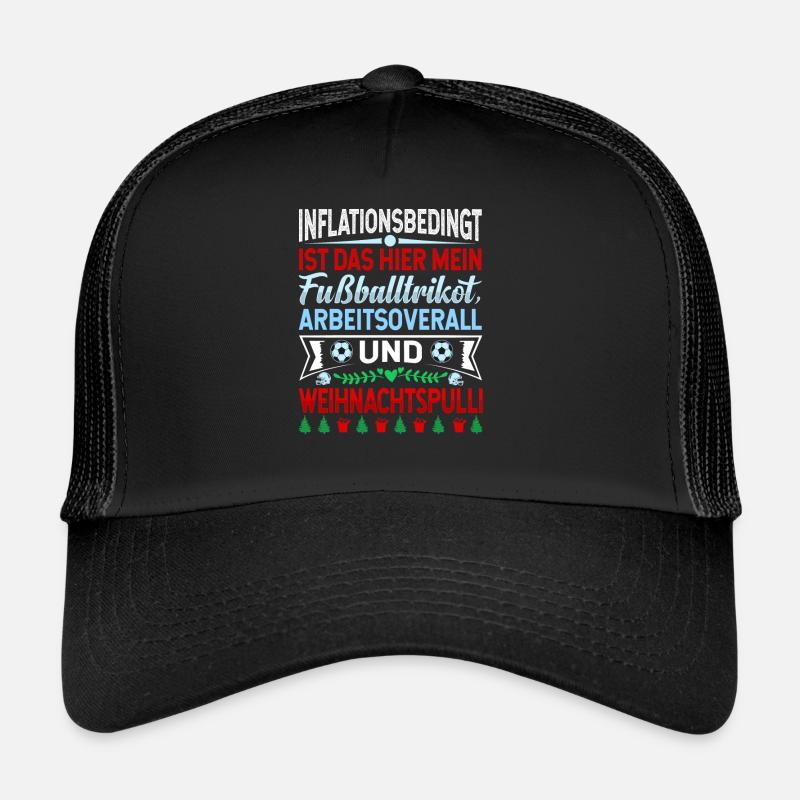 Aufgrund der Preiserhöhung - Weihnachtsspruch - Trucker Cap - Schwarz/Schwarz