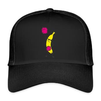 Banana, Banana, Tropical Fruits, Fruit, Fruit - Trucker Cap - black/black - Front
