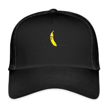 Banana Split Banana Fruits Healthy Eating - Trucker Cap - black/black - Front