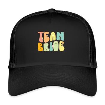 Bridesmaid Girl Groovy Bachelorette - Trucker Cap - black/black - Front