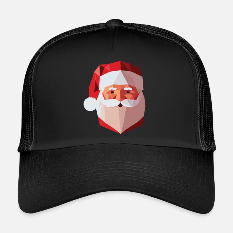 Weihnachtsmann Low Poly / Frohe Weihnachten Trucker Cap