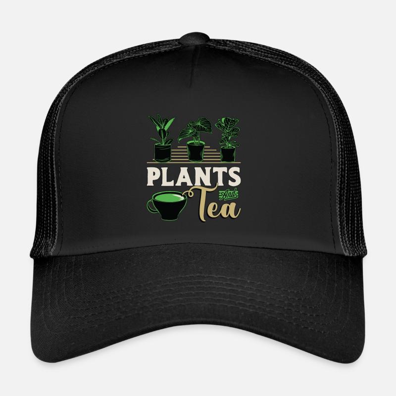 Herbal Tea Plants And Tea Herbalist Tea Drinker Trucker Cap