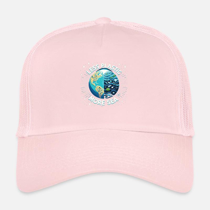 Less Plastic More Sea Environment Environmentalists Trucker Cap