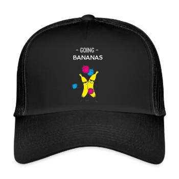 Going Banana Banana Escalates Fruits Replacement Costume - Trucker Cap - black/black - Front