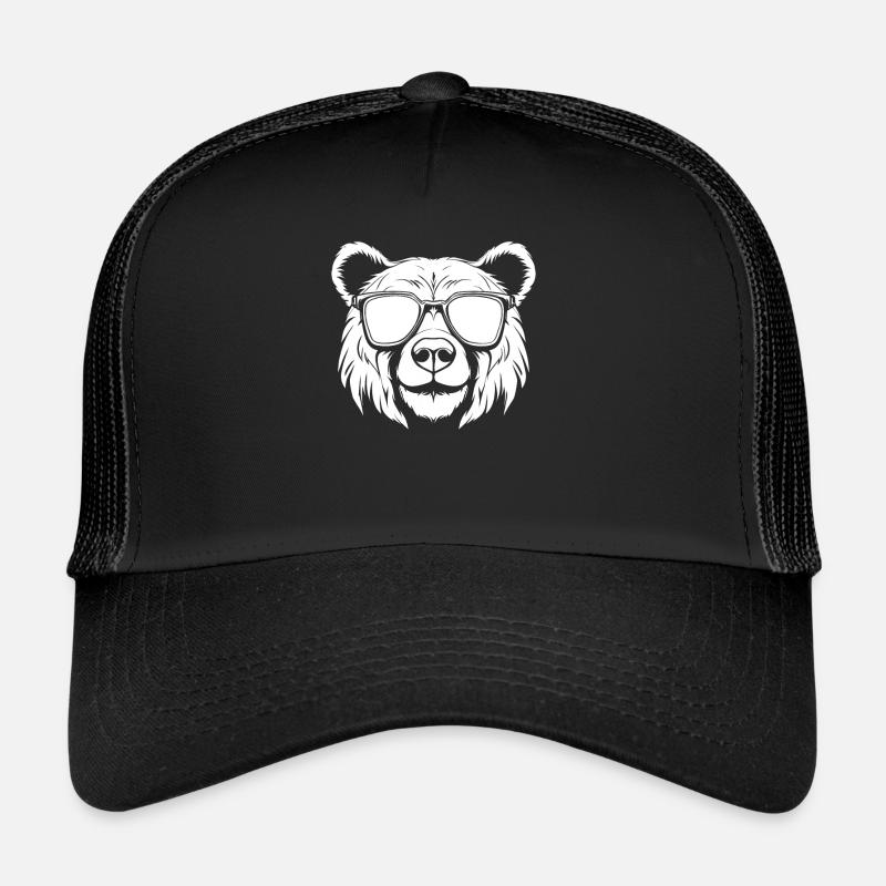 Ours Ours brun - Casquette trucker  - noir/noir