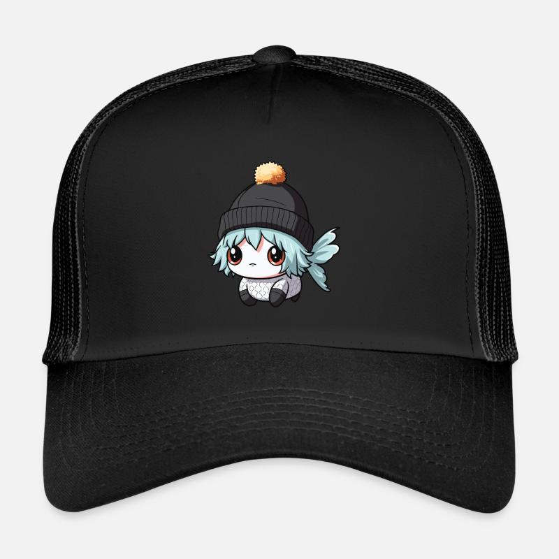 Bande dessinée d’hiver de poisson Casquette trucker 