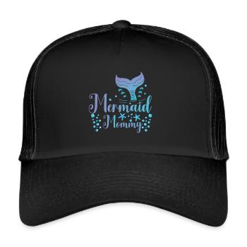 Escouade de fête d’anniversaire pour sirène - Casquette trucker  - noir/noir - Devant
