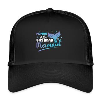 Escouade de fête d’anniversaire pour sirène - Casquette trucker  - noir/noir - Devant