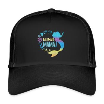 Escouade de fête d’anniversaire pour sirène - Casquette trucker  - noir/noir - Devant