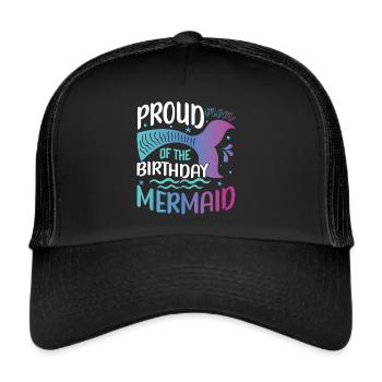 Escouade de fête d’anniversaire pour sirène - Casquette trucker  - noir/noir - Devant