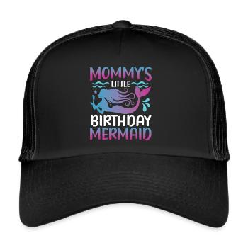 Escouade de fête d’anniversaire pour sirène - Casquette trucker  - noir/noir - Devant