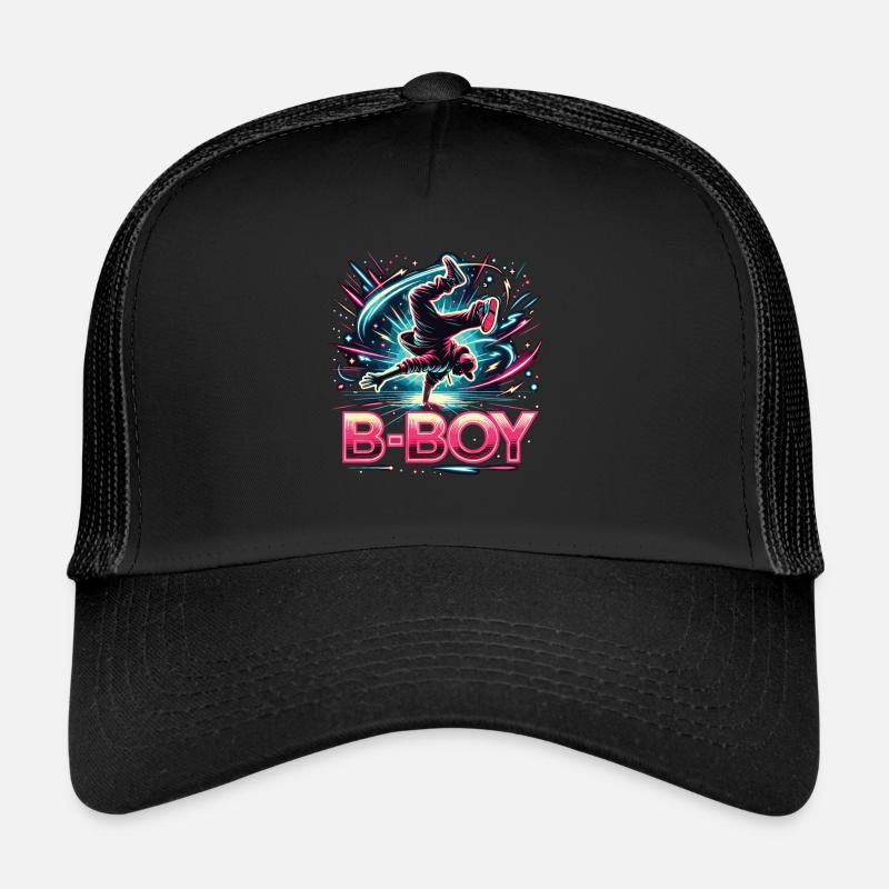 Breakdance Breakdancer Breakdance Kinder - Trucker Cap - Schwarz/Schwarz